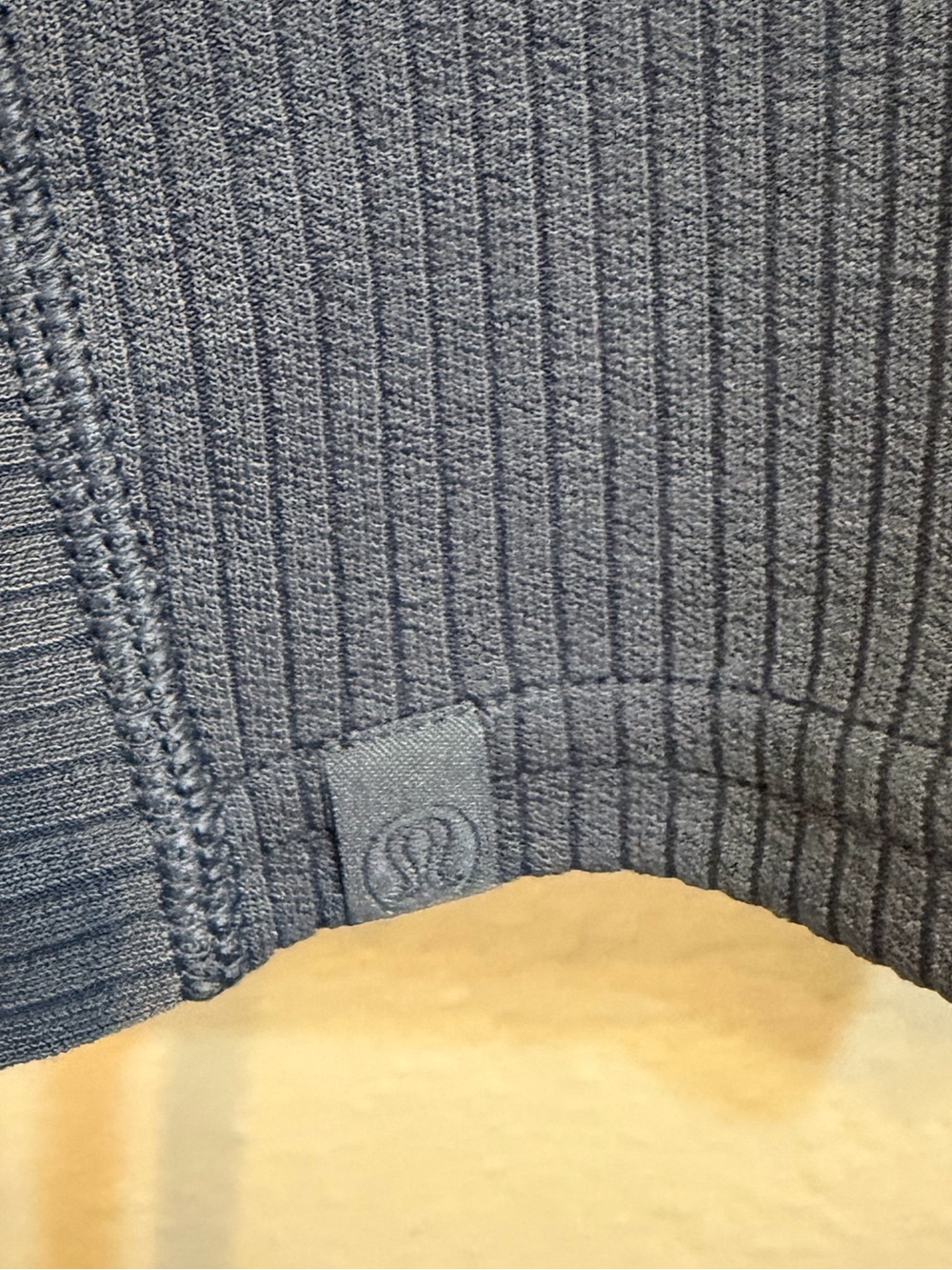 lululemon athletica Ribbed V-Neck Cropped Tank Top in Dusty Blue - Picture 3 of 9